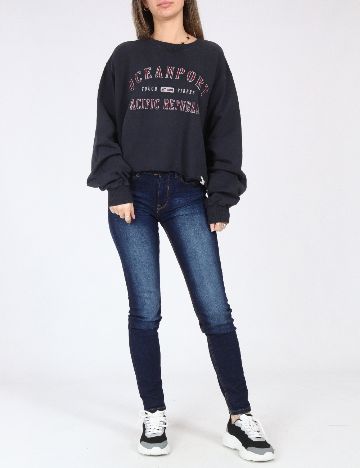 Bluza Oversize Pull&Bear, albastru