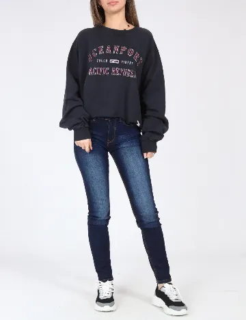 Bluza Oversize Pull&Bear, albastru Albastru