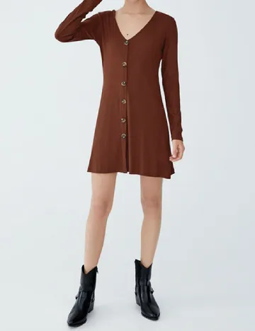 Rochie scurta Pull&Bear, maro Maro