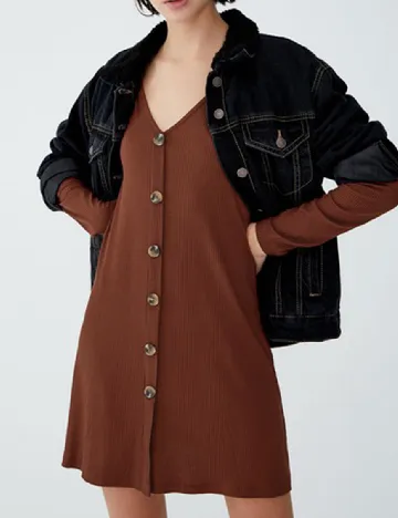 Rochie scurta Pull&Bear, maro Maro