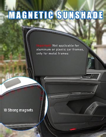 Parasolar magnetic auto SHEIN, negru