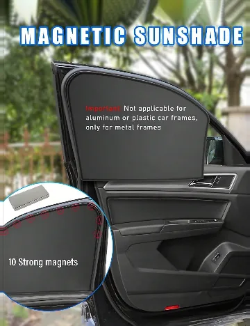 Parasolar magnetic auto SHEIN, negru Negru