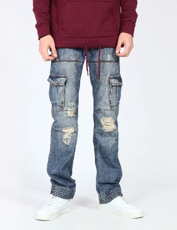 Blugi Bershka, albastru