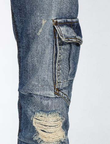 Blugi Bershka, albastru