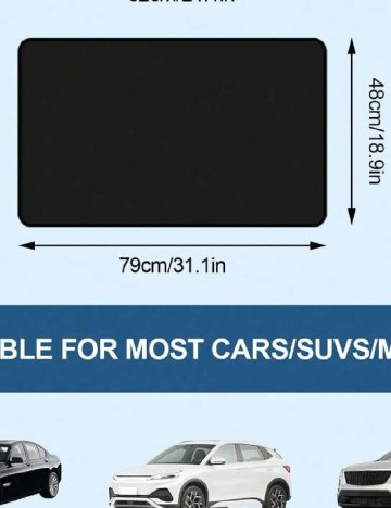 Parasolar magnetic auto SHEIN, negru