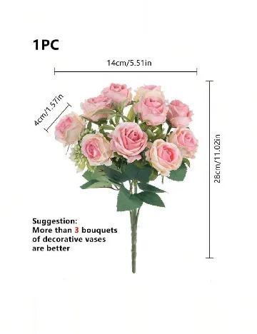 Flori decorative SHEIN, roz Roz