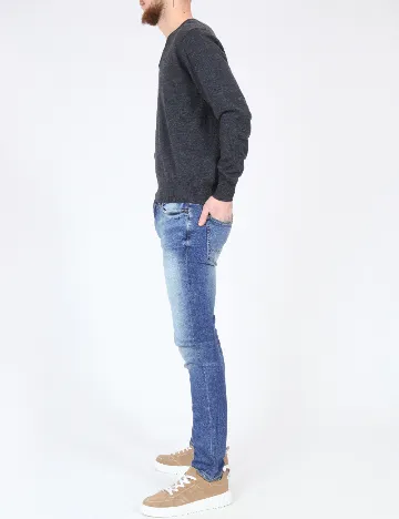 Blugi Bershka, albastru Albastru