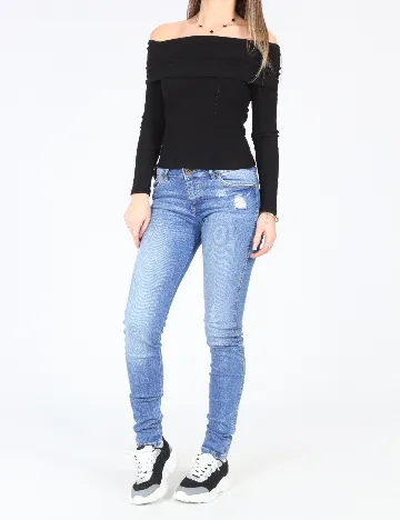 Blugi Bershka, albastru Albastru