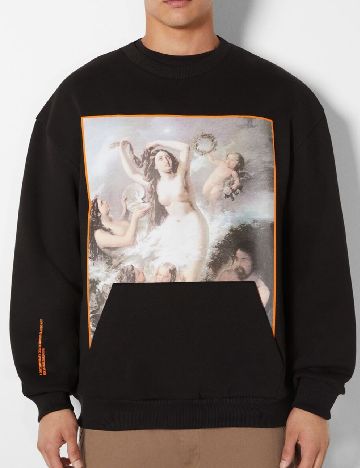 Bluza Bershka, negru