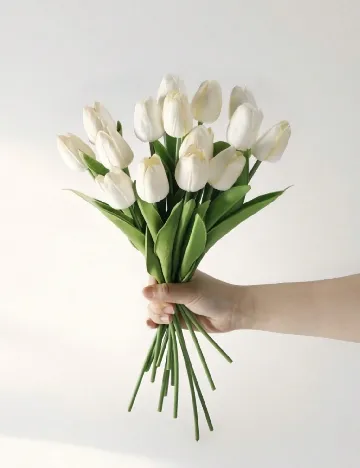 Flori decorative 3 bucati SHEIN, alb Alb