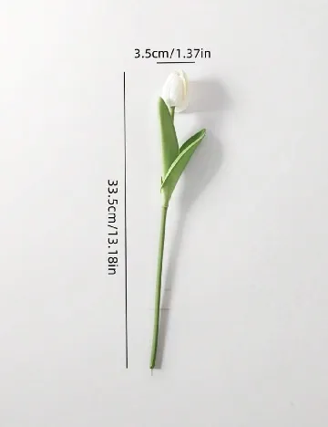 Flori decorative 3 bucati SHEIN, alb Alb