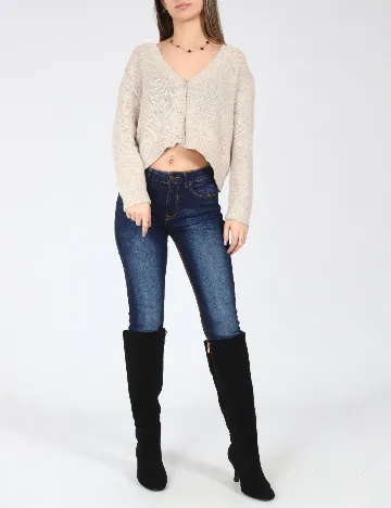 Cardigan Zara, bej Crem