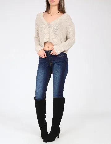 Cardigan Zara, bej Crem