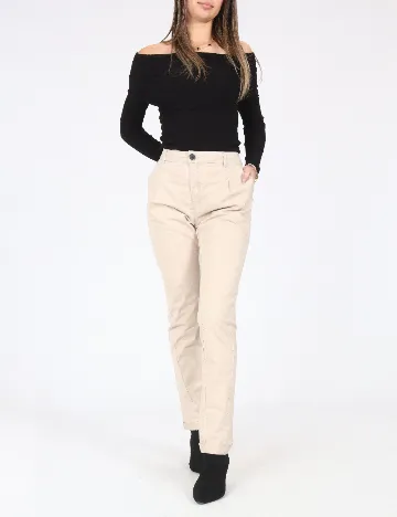Pantaloni Bershka, crem Crem
