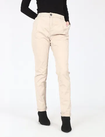 Pantaloni Bershka, crem Crem