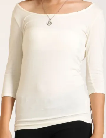 Bluza Bershka, ecru Alb