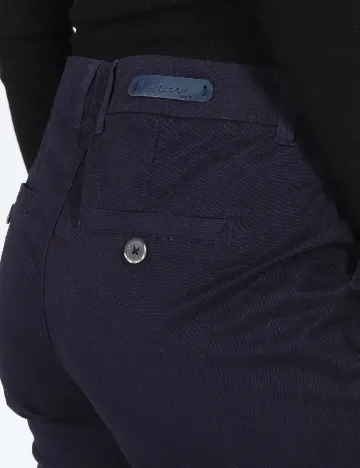 Pantaloni Bershka, bleumarin Albastru