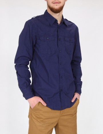 Camasa Bershka, albastru