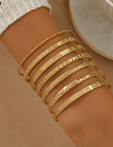 Set Bratari 7 bucati SHEIN, auriu Galben