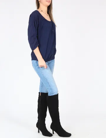 Bluza Bershka, bleumarin Albastru