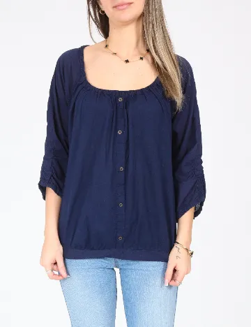 Bluza Bershka, bleumarin Albastru