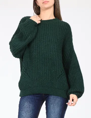 Pulover Oversize Pull&Bear, verde Verde