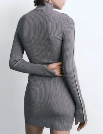 Rochie scurta Zara, gri Gri