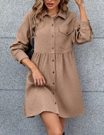 Rochie scurta SHEIN, maro Maro