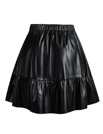 Fusta SHEIN CURVE, negru