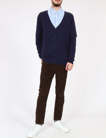 Cardigan Bershka, bleumarin inchis