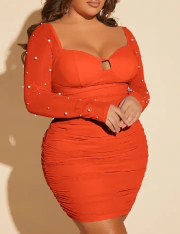 Rochie scurta SHEIN CURVE, portocaliu Portocaliu