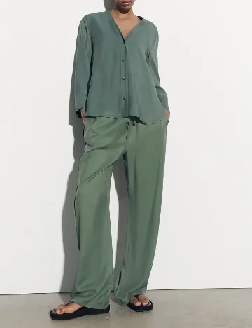 Pantaloni Zara, verde Verde