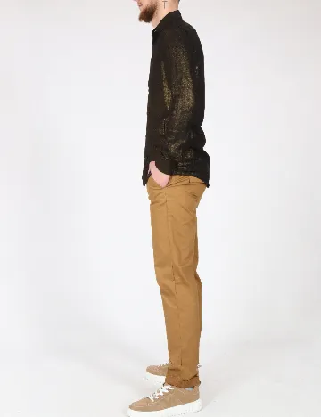 Camasa Zara, auriu/negru Negru