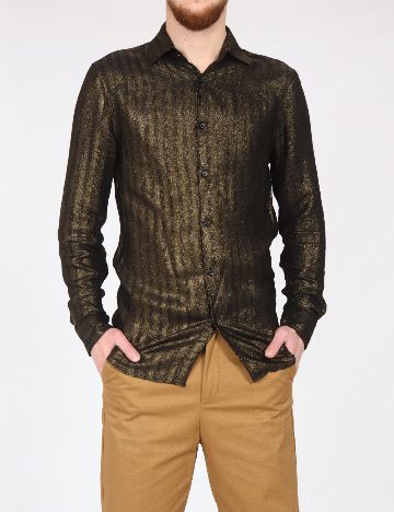 Camasa Zara, auriu/negru