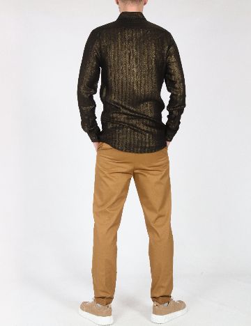 Camasa Zara, auriu/negru