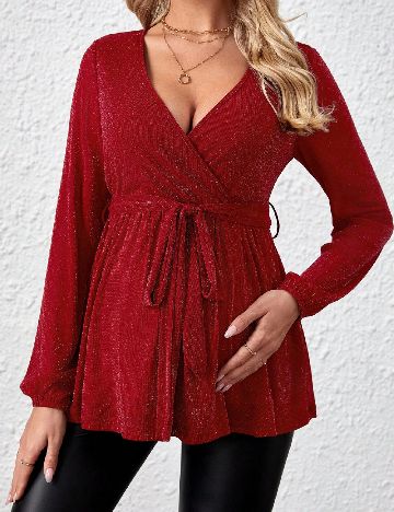 Bluza SHEIN Maternity, rosu