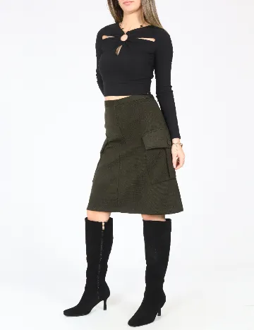 Fusta Zara, verde Verde