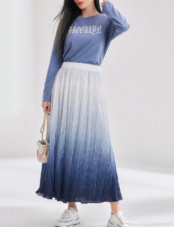 Compleu SHEIN, alb/albastru