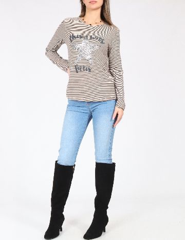 Bluza Zara, alb/negru