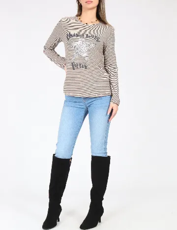 Bluza Zara, alb/negru Negru