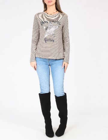 Bluza Zara, alb/negru