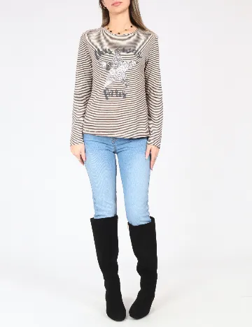 Bluza Zara, alb/negru Negru