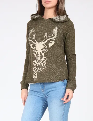 Hanorac Zara, kaki Verde