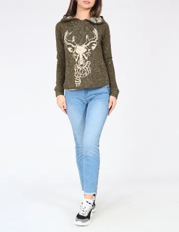 Hanorac Zara, kaki Verde