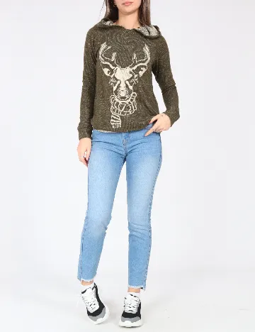 Hanorac Zara, kaki Verde