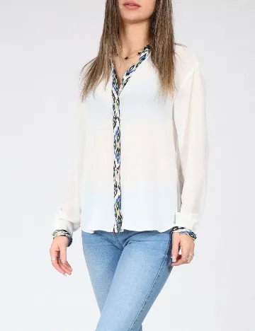 Camasa Zara, alb Alb