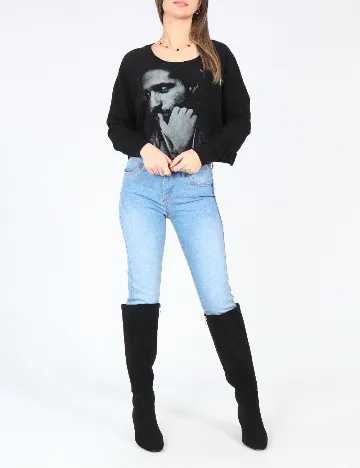 Bluza Bershka, negru Negru