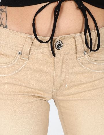 Pantaloni Zara, crem