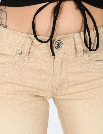 Pantaloni Zara, crem Crem