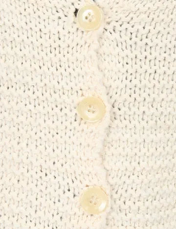 Cardigan Zara, ecru Alb